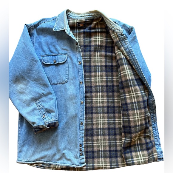 Mens Denim Route 66 Blanket Lined Jean Jacket - Picture 3 of 4